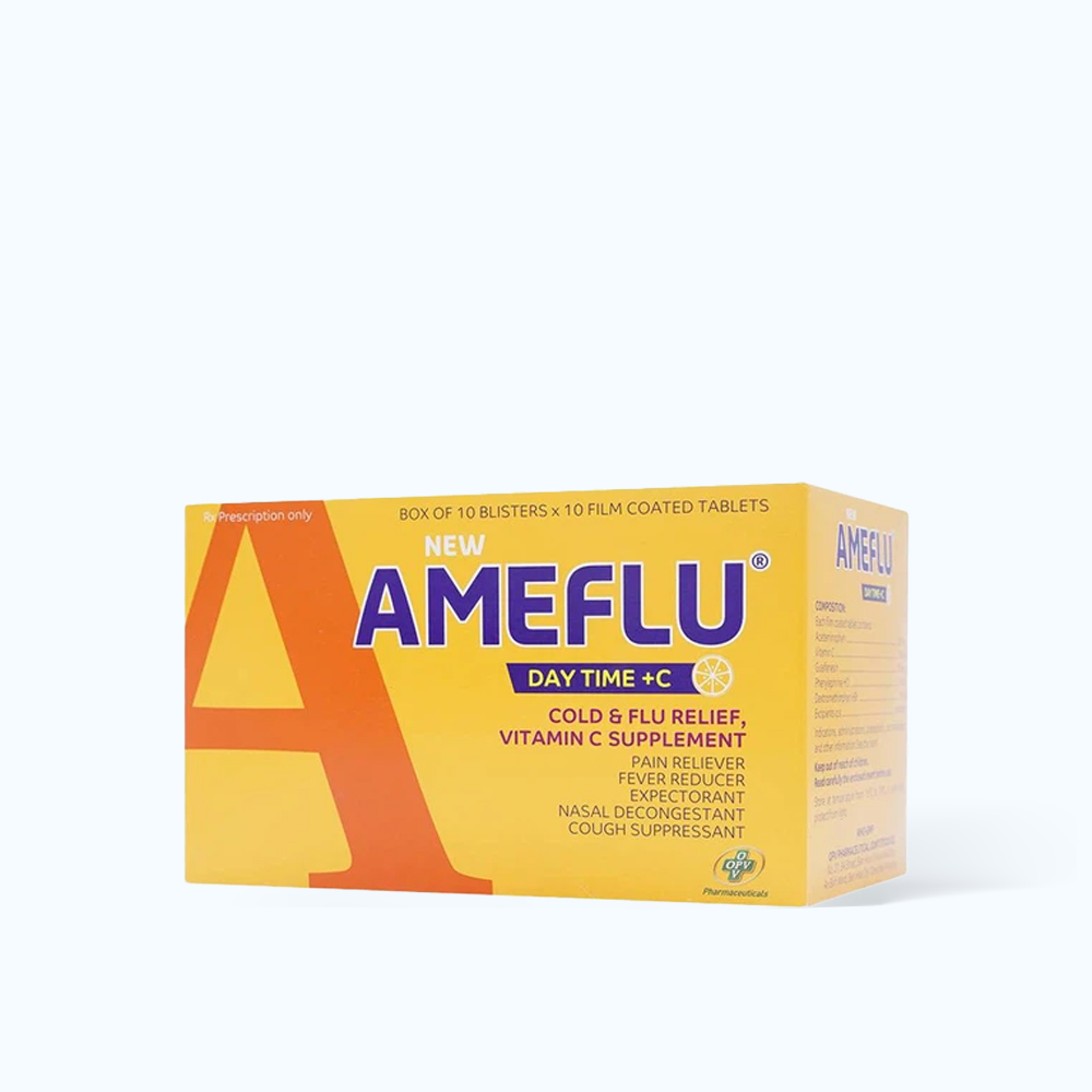 Ameflu ban ngay + Vita C (10vi x 10vien)