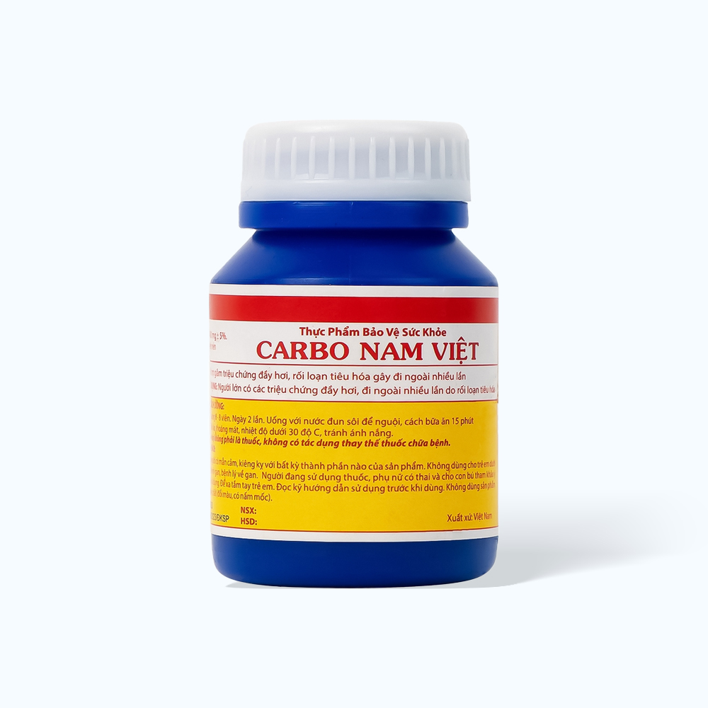 Carbo Nam Viet Ho Tro Kho Tieu, Tieu Chay (Chai 100vien)