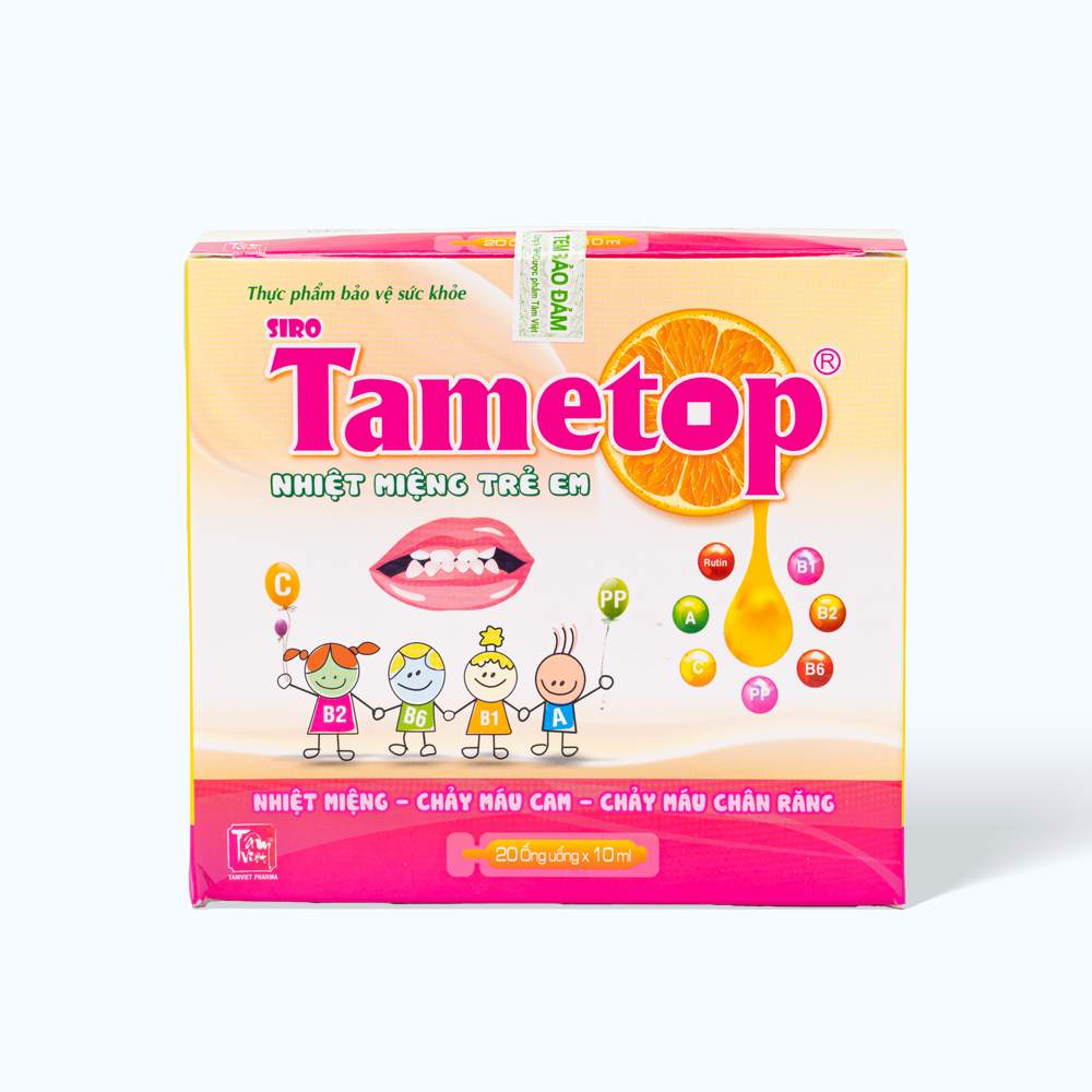 TAM VIET Tametop Nhiet Mieng Tre Em (Hop 20 ong x 10ml)