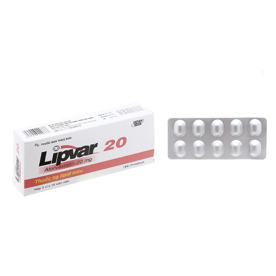 Lipvar 20mg ( 3vi x 10vien)