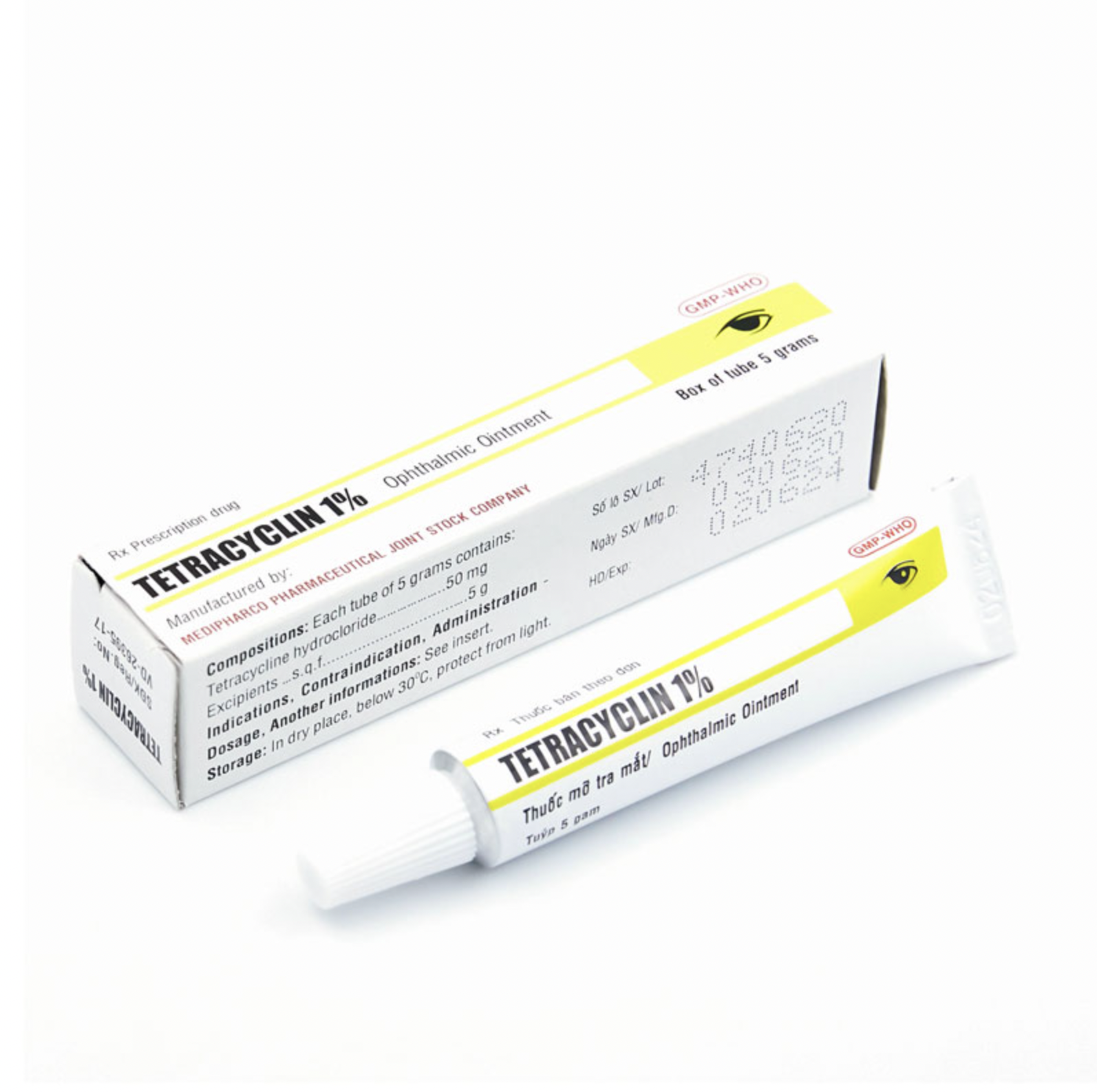 TETRACYCLINE OINT EYE 1% 5G 100