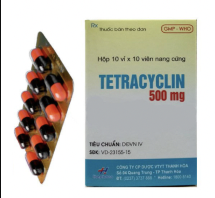 TETRACYCLIN CAPS 500MG BOX 100