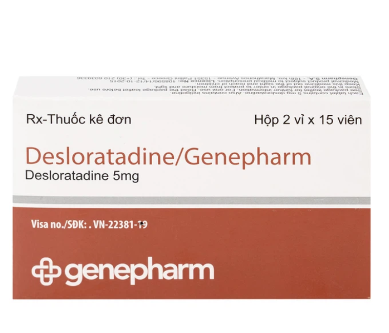Desloratadine 5mg  (Hop 2vi x 15 vien)
