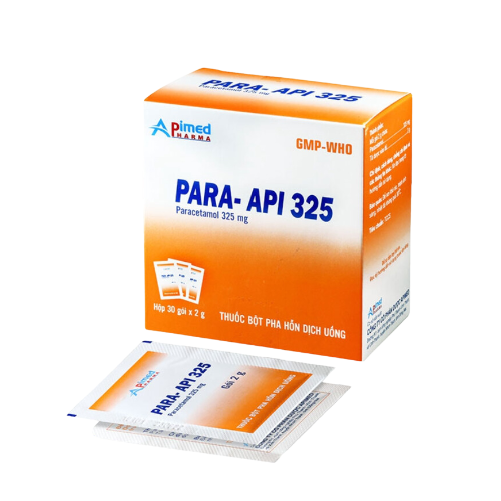 Para-api 325mg Apimed (Hộp 30 GÓI X 2G)