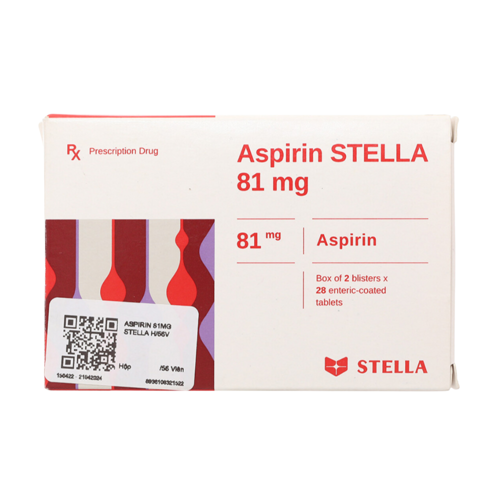 ASPIRIN STELLA TAB F.C 81MG BOX 56 Stella
