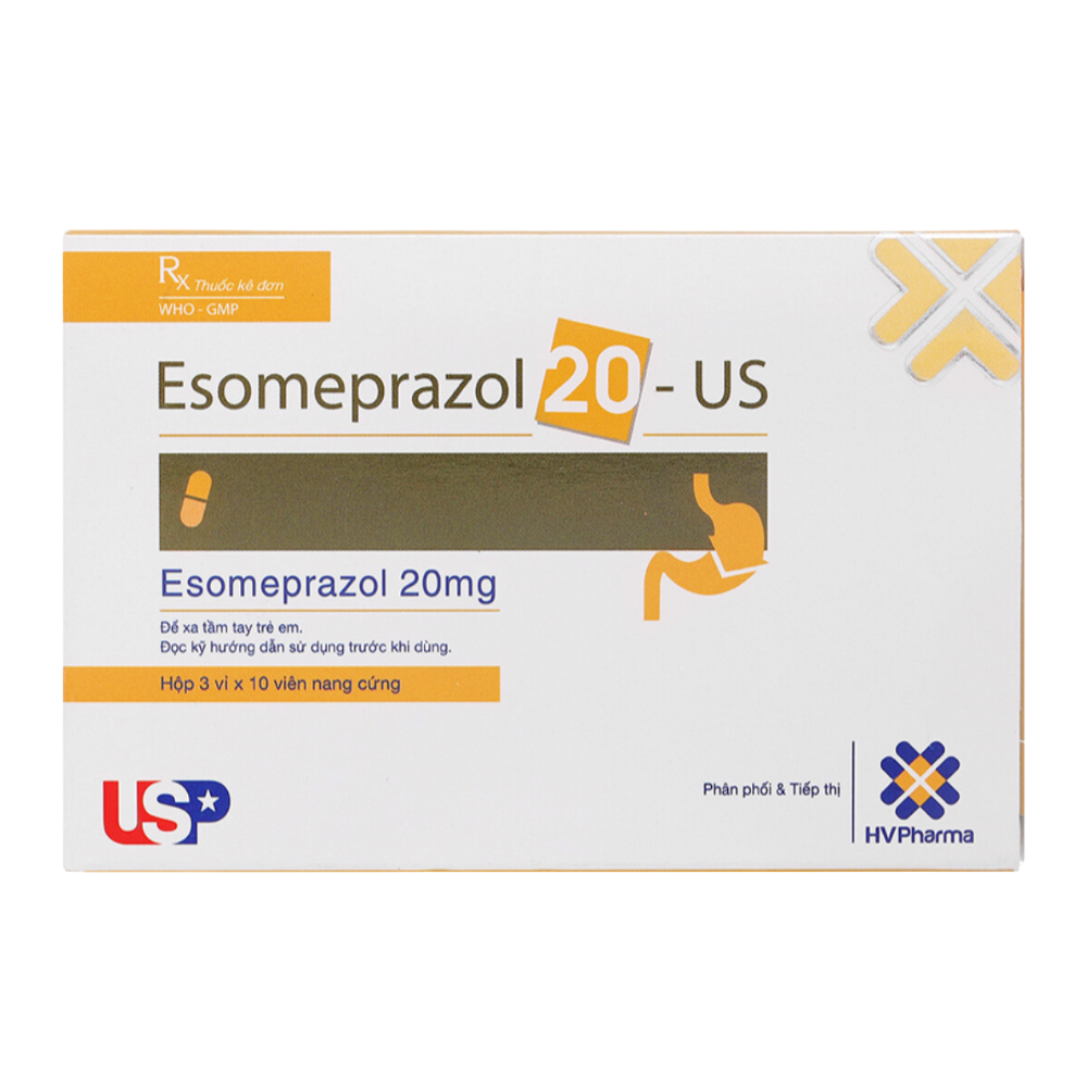Esomeprazol US 20mg  (Hộp 30 viên)