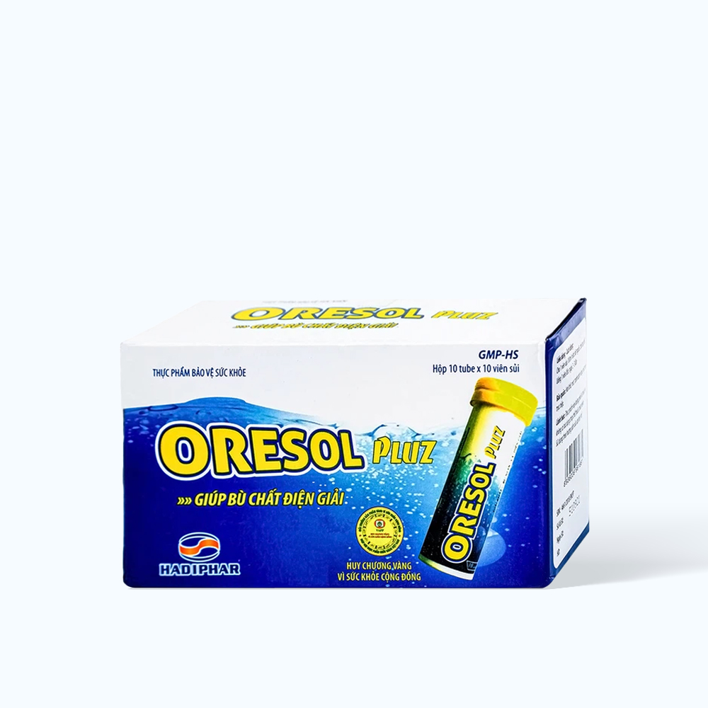 HADIPHAR ORESOL PLUZ Bo Sung Dien Giai (Hop 10 Tuyp*10V)