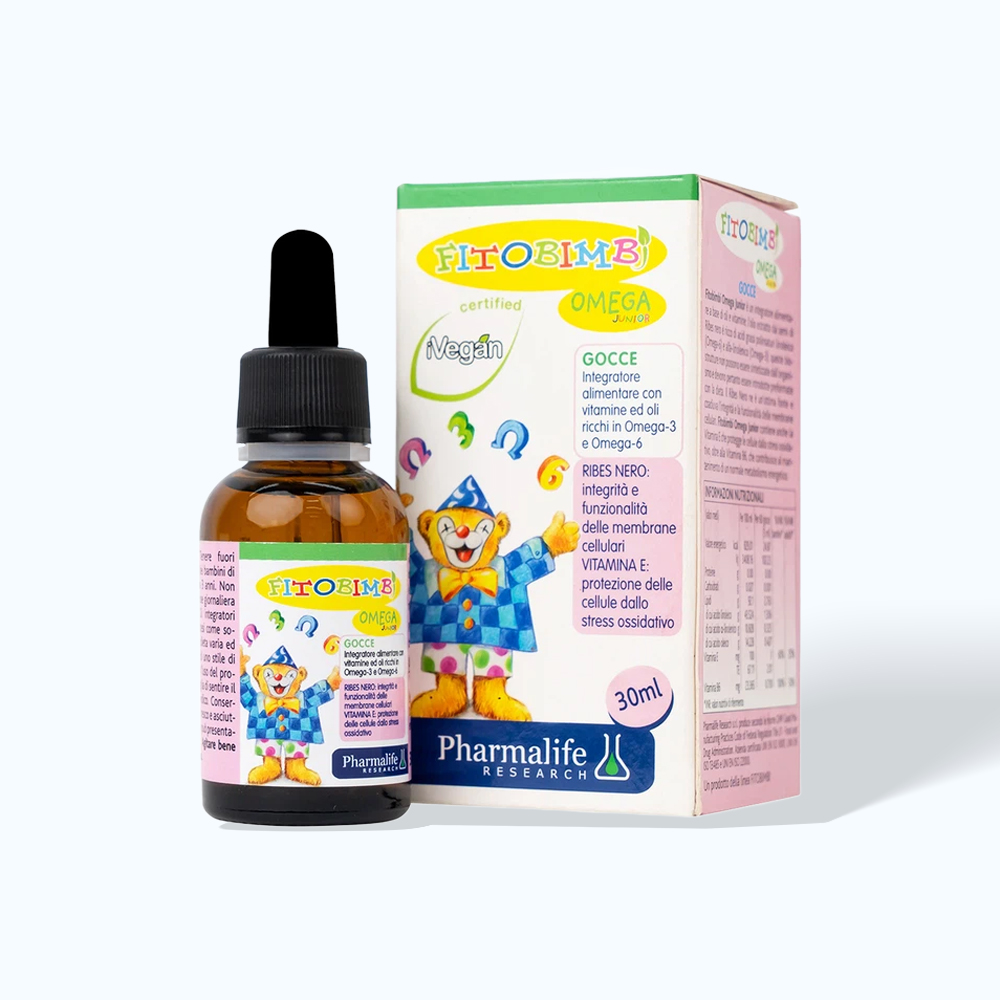 PHARMALIFE Fitobimbi Omega Junior H.Tro Nao & Mat Cho Tre Tu 0M (Chai 30ml)