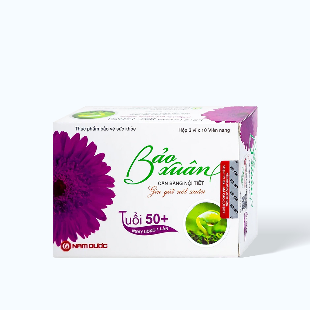 NAM DUOC Bao Xuan 50+ Ho Tro DIeu Tri Kho Am Dao (3Vi X 10V)