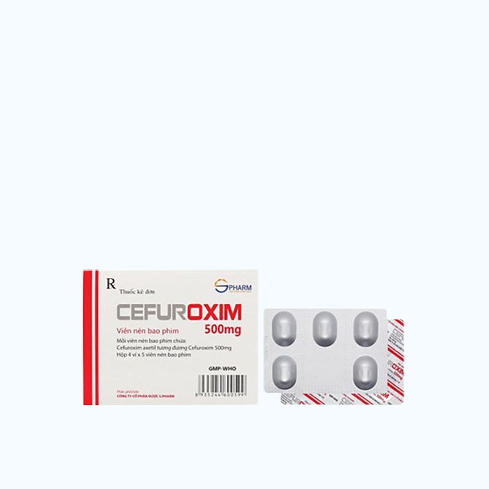 Cefuroxim 500mg Spharm (hộp 4 Vỉ x 5 Viên)