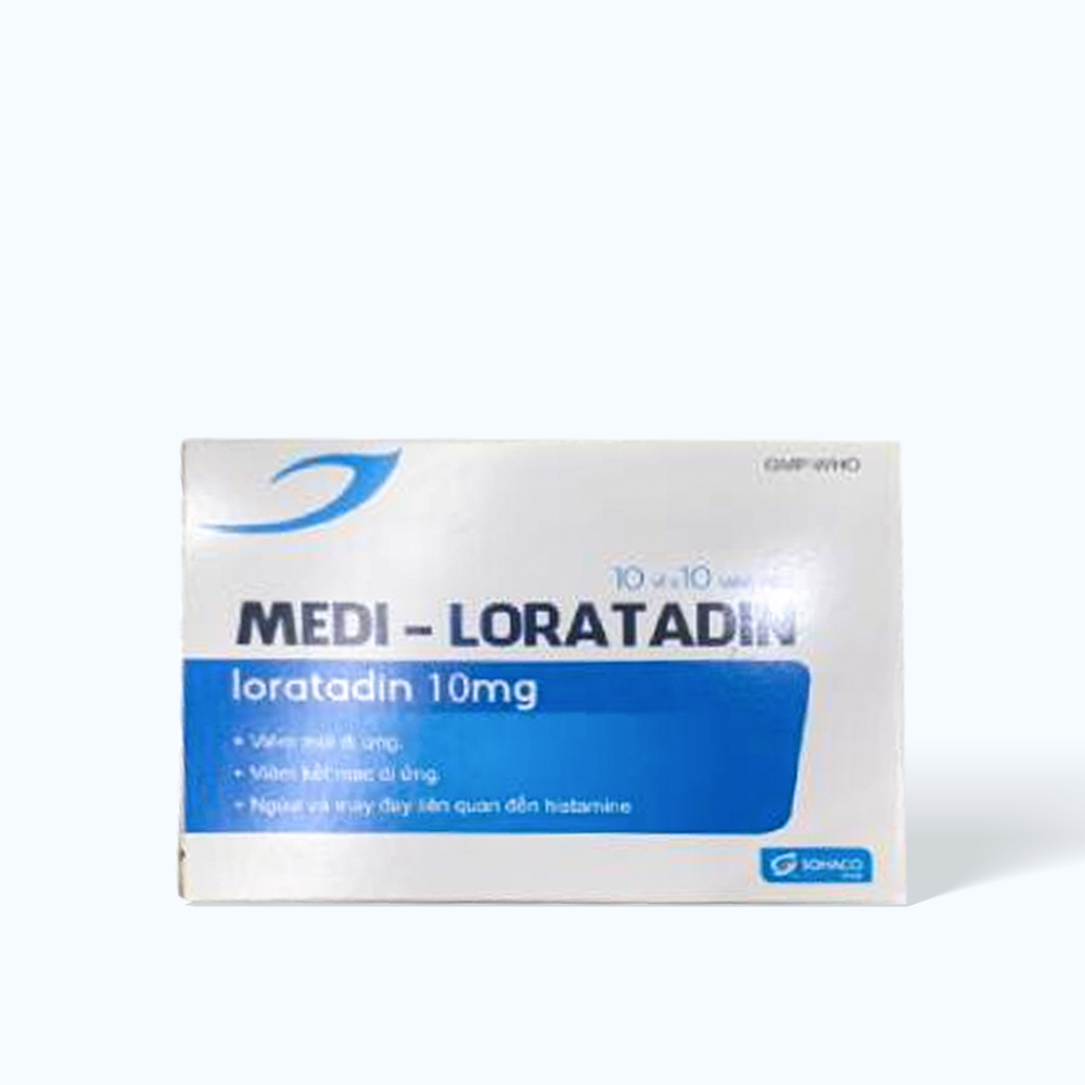 MEDI-LORATADIN TAB 10MG (Hop 10 Vi x 10 Vien)