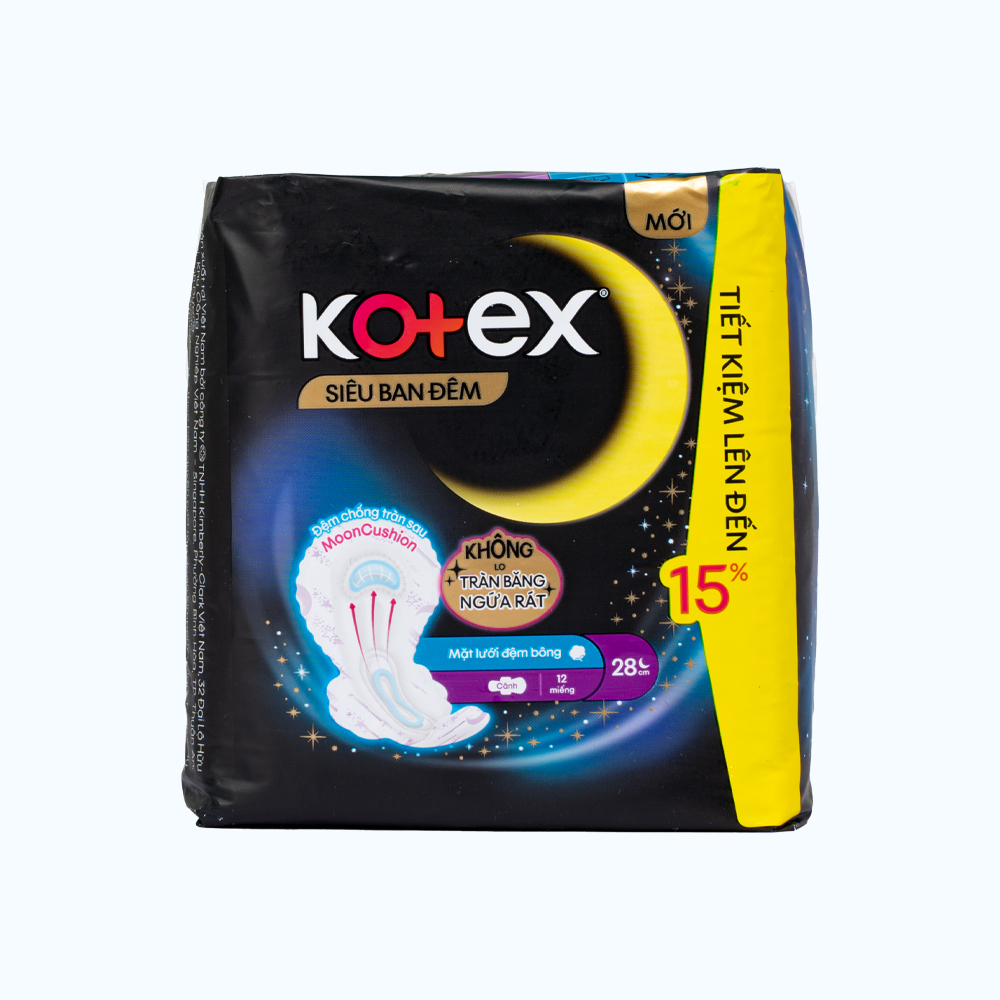 Kotex BVS Sieu Ban Dem 28cm 12M