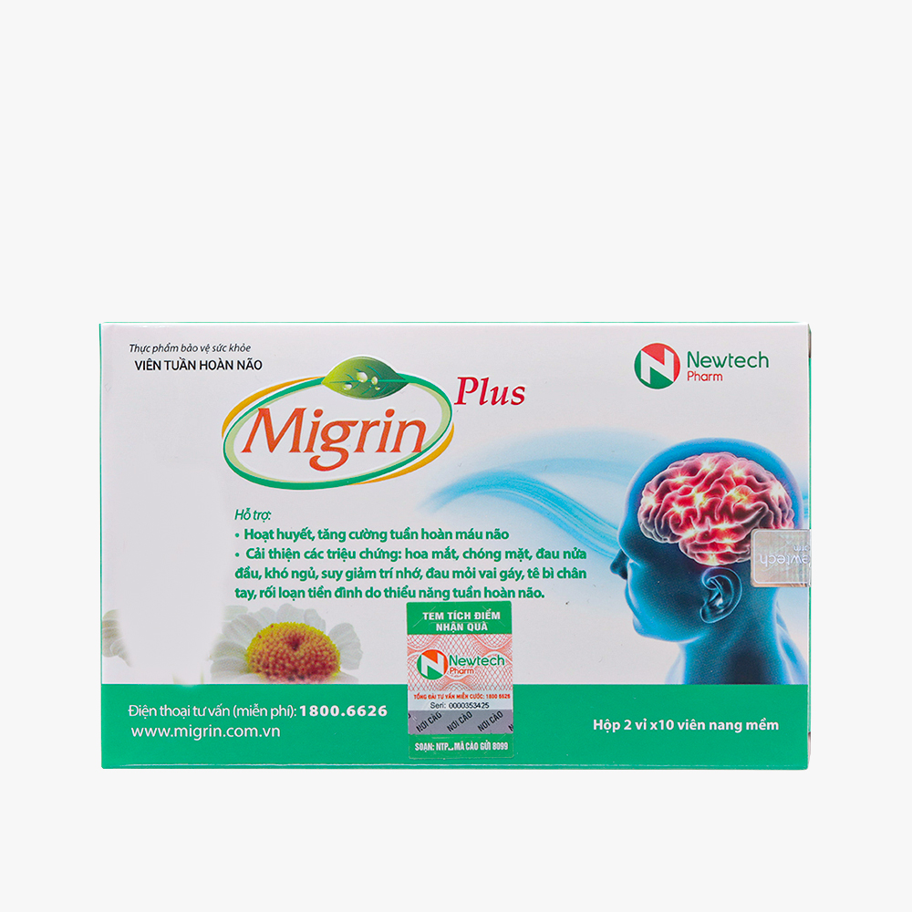 Migrin Plus Ho Tro Nao (2 Vi X 10 Vien)