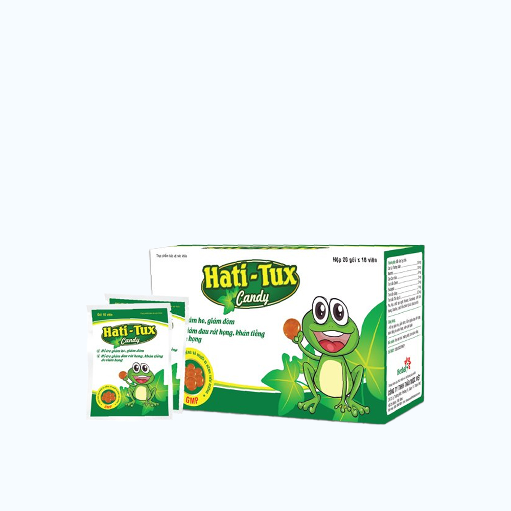 Hati-tux Candy Ho Tro Giam Ho Viem Hong (20 goi x 10 vien)