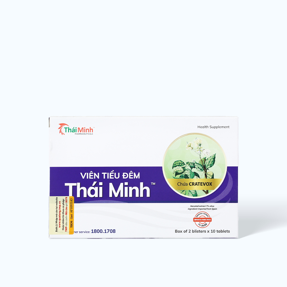 THAI MINH Vien Tieu Dem Thai Minh Ho Tro Giam Tieu Dem (Hop 20v)