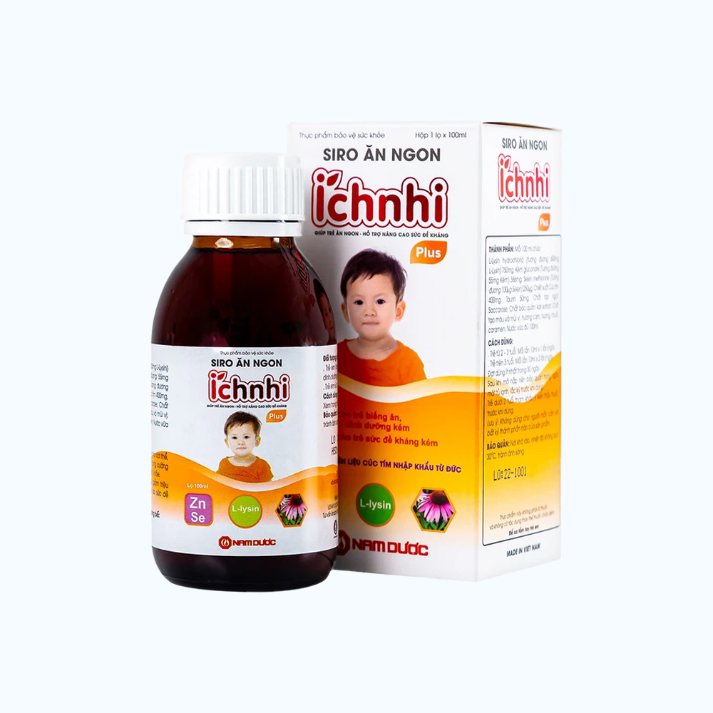 NAM DUOC Ich Nhi Siro An Ngon Plus Cho Tre Tu 2Y (Chai 100ml)