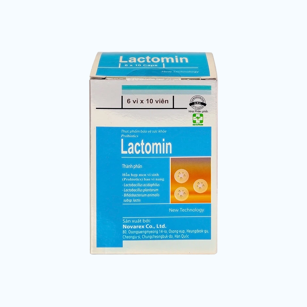 LACTOMIN Men Vi Sinh Ho Tro Tieu Hoa (Hop 60vien)
