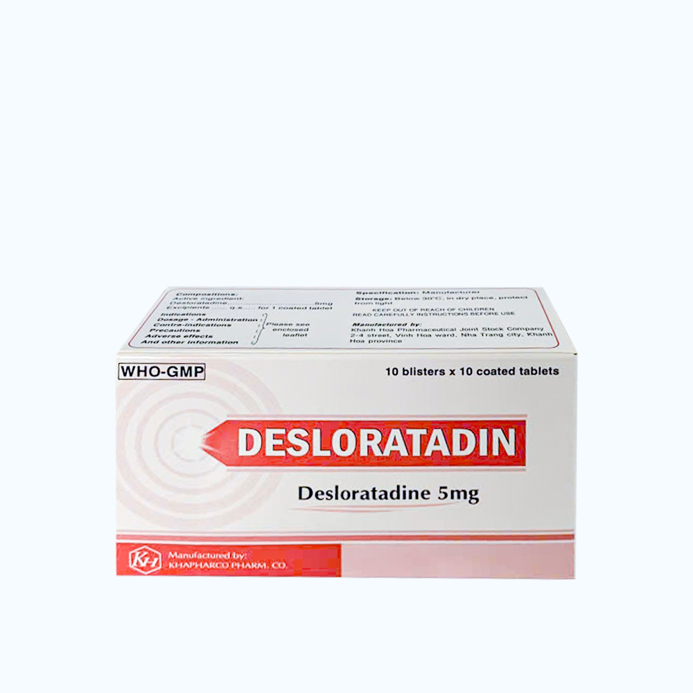 Desloratadin 5mg (10vi x 10vien)