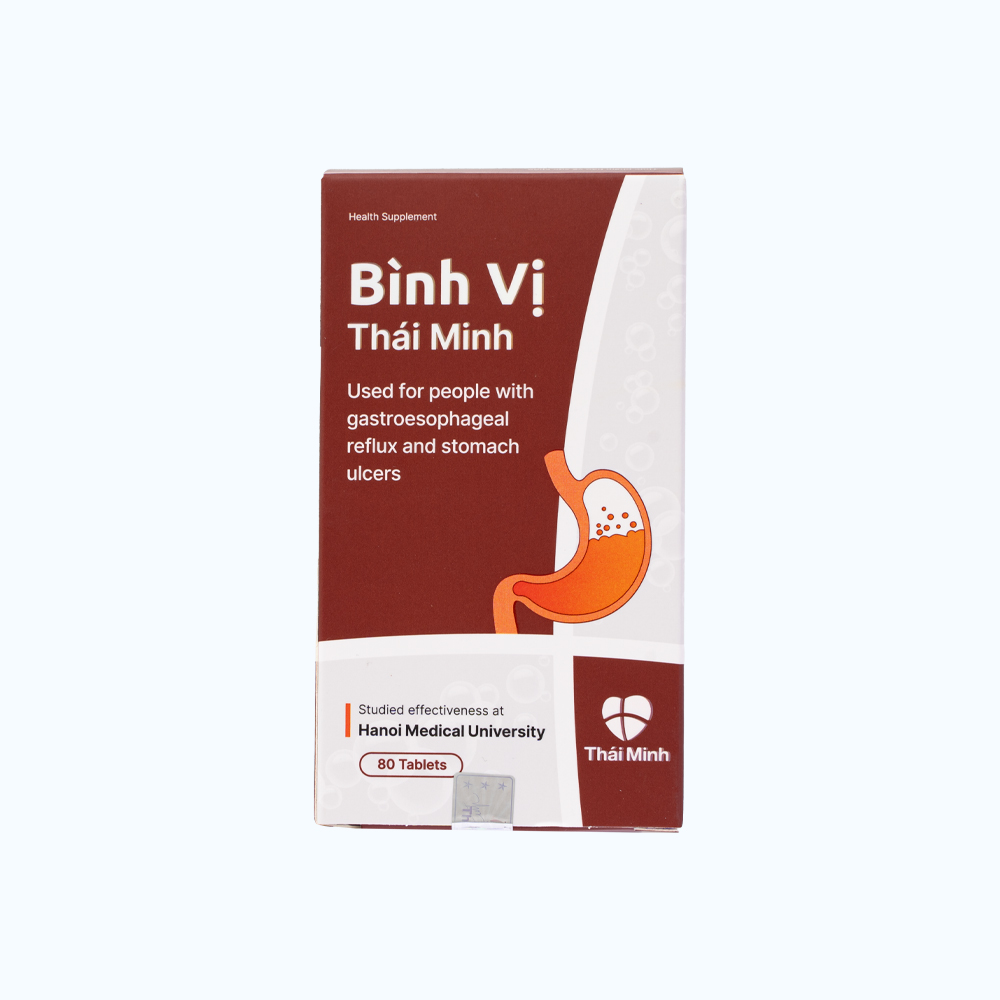 THAI MINH Binh Vi Thai Minh Ho Tro Giam Acid, Viem Loet Da Day (80 vien)