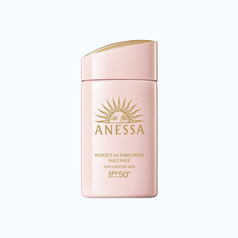 Anessa Sua Chong Nang Diu Nhe Cho Da Nhay Cam Perfect Uv Sunscreen Mild Milk  Spf 50+ Pa++++ 60ml