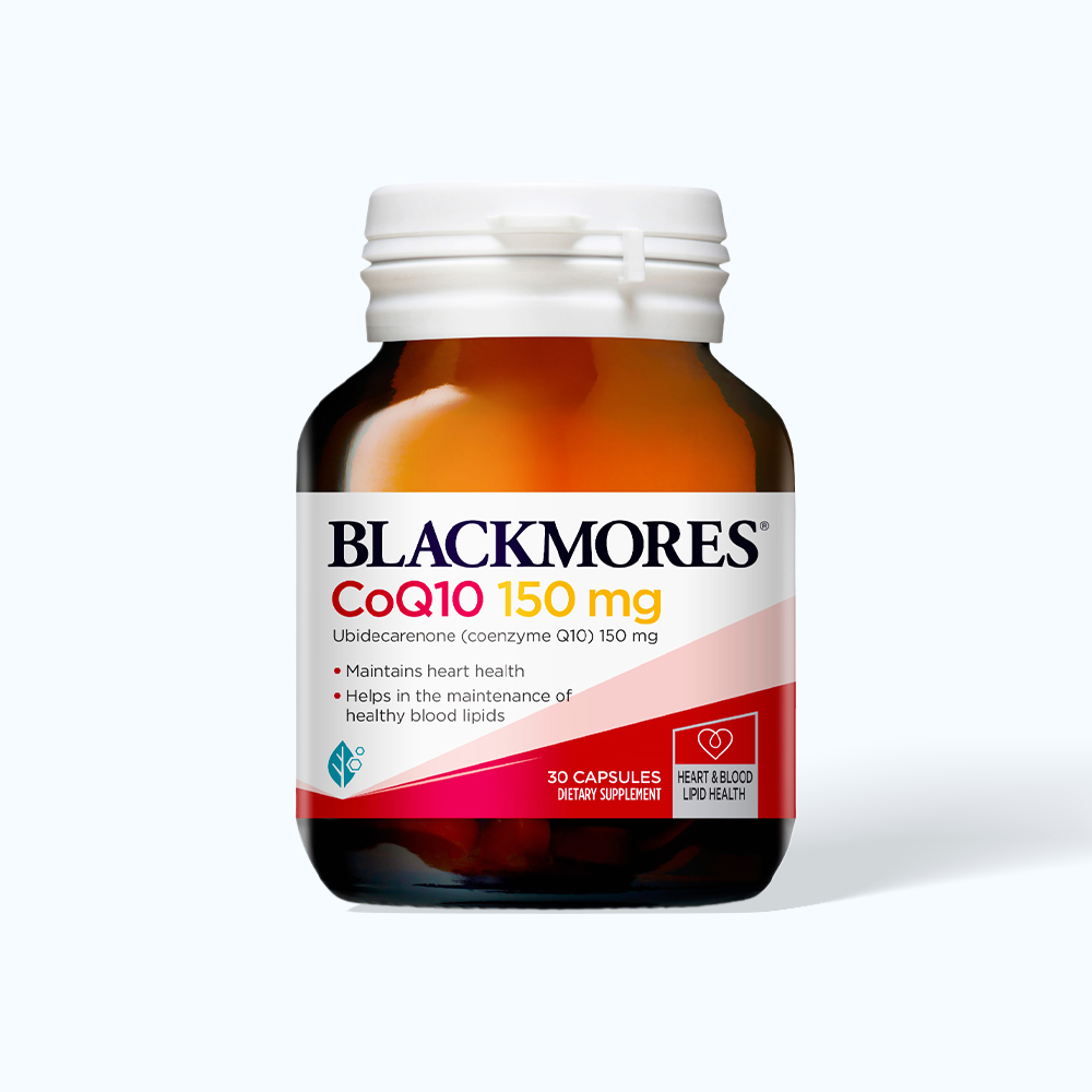 Blackmores CoQ10 150Mg Ho Tro Suc Khoe Tim Mach (Chai 30Vien)