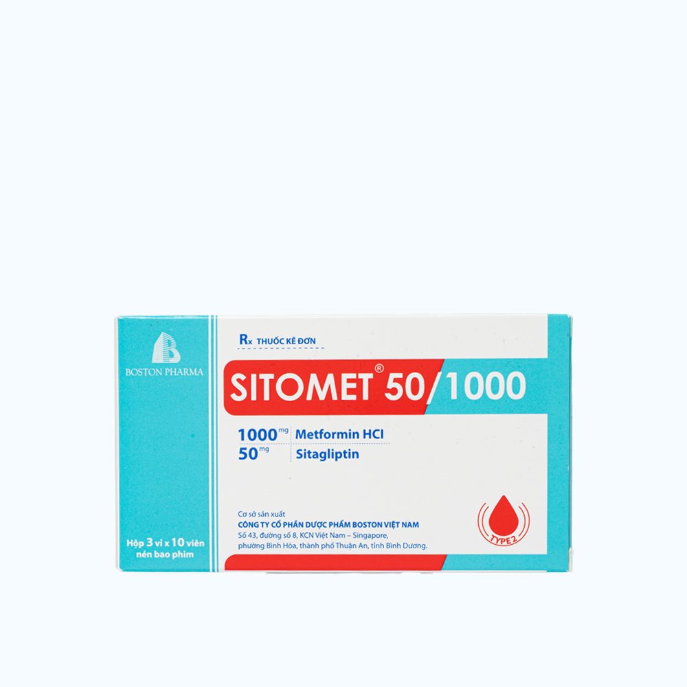 Sitomet 50/1000mg Boston (Hop 30 Vien)