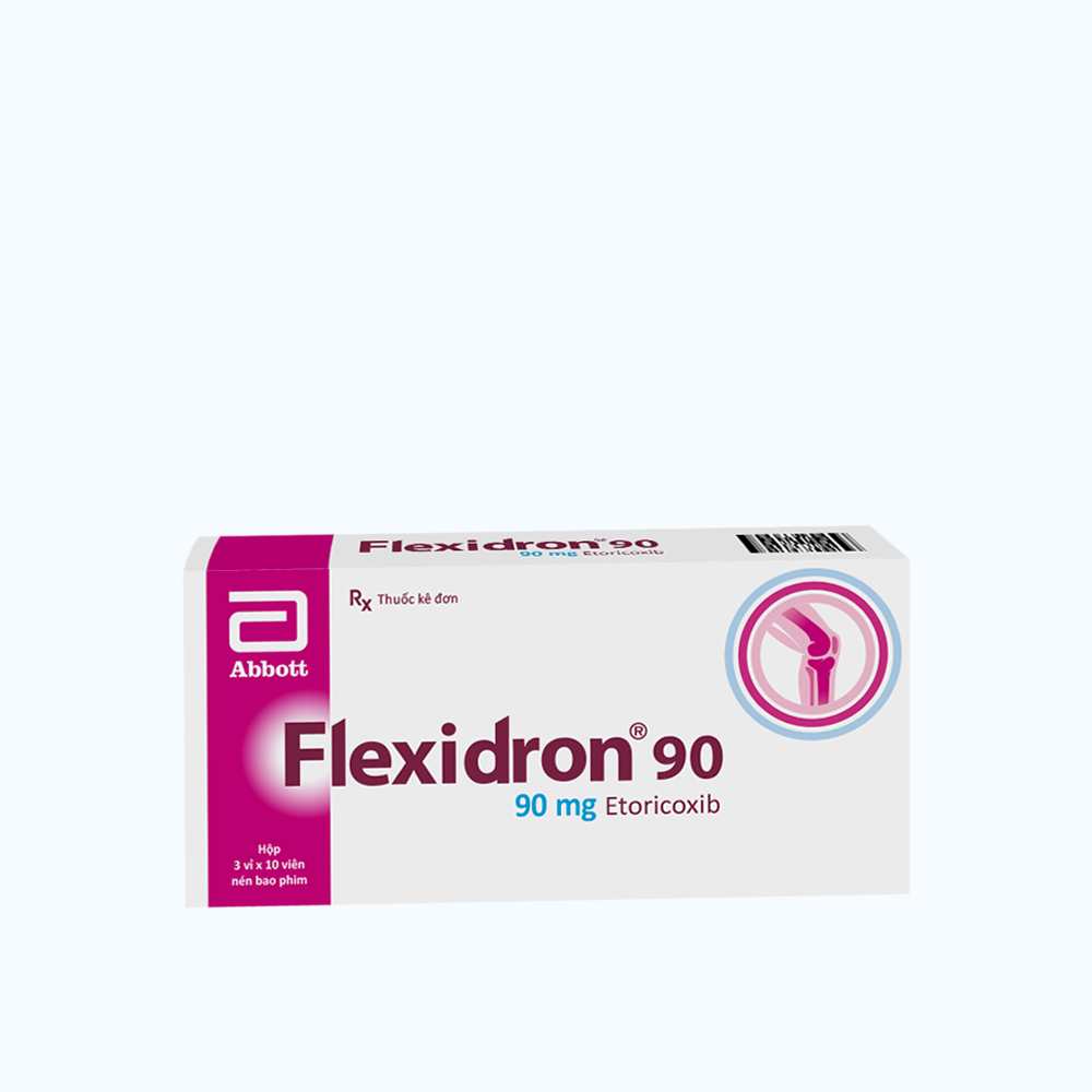 Viên nén bao phim Flexidron 90mg điều trị viêm xương khớp, viêm khớp dạng thấp (3 vỉ x 10 viên)