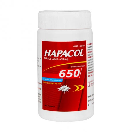 Hapacol 650mg (Chai x 100 Vien)