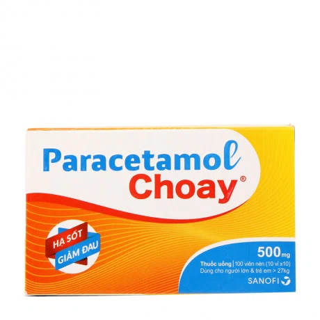Paracetamol Choay  500mg (10 Vi x 10 Vien)