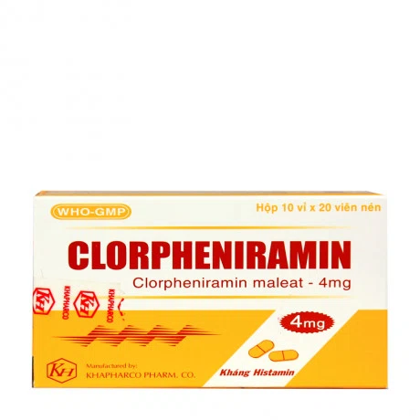 Clorpheniramin 4mg (10vi x 20vien)Khanh Hoa