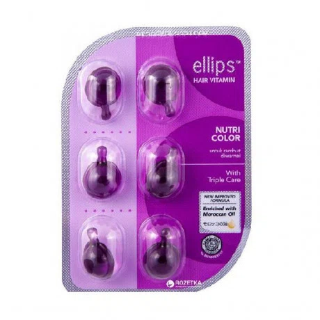 Ellips Serum Duong Toc Nhuom Voi Triple Care ( 6  vien/ vi)