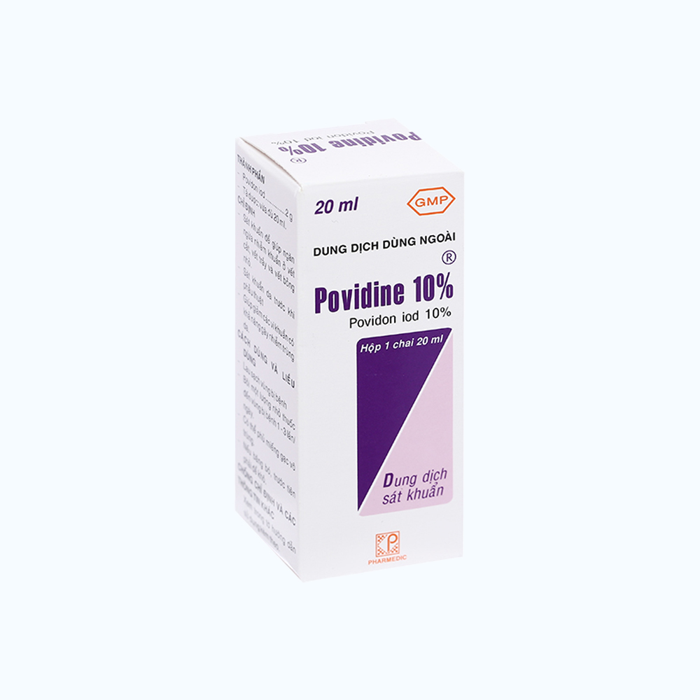 Povidine 20ml (loc/10chai) Pharmedic