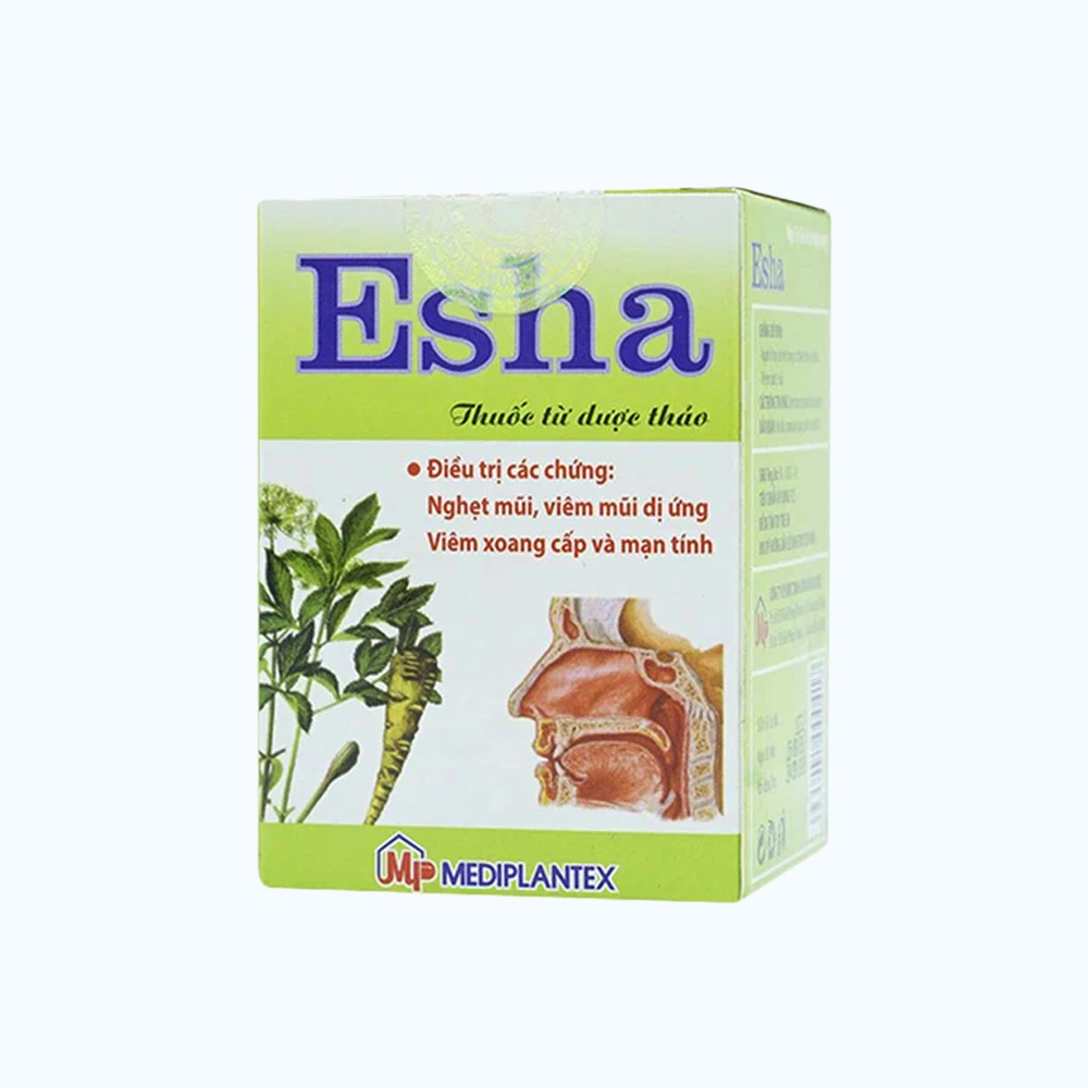 Viên nang Esha Mediplantex trị nghẹt mũi, viêm mũi dị ứng, viêm xoang cấp và mạn tính (chai 50 viên)