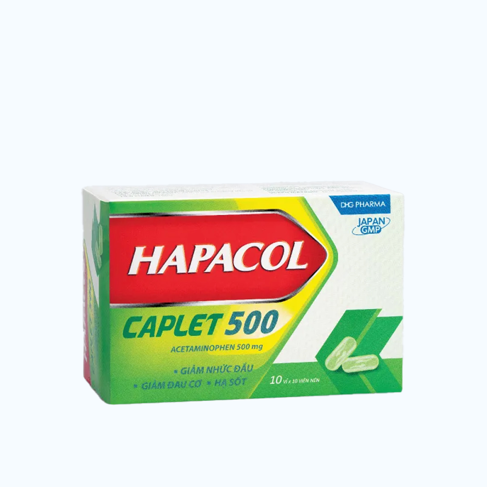HAPACOL Caplets 500mg (Hop 10 Vi x 10 Vien)