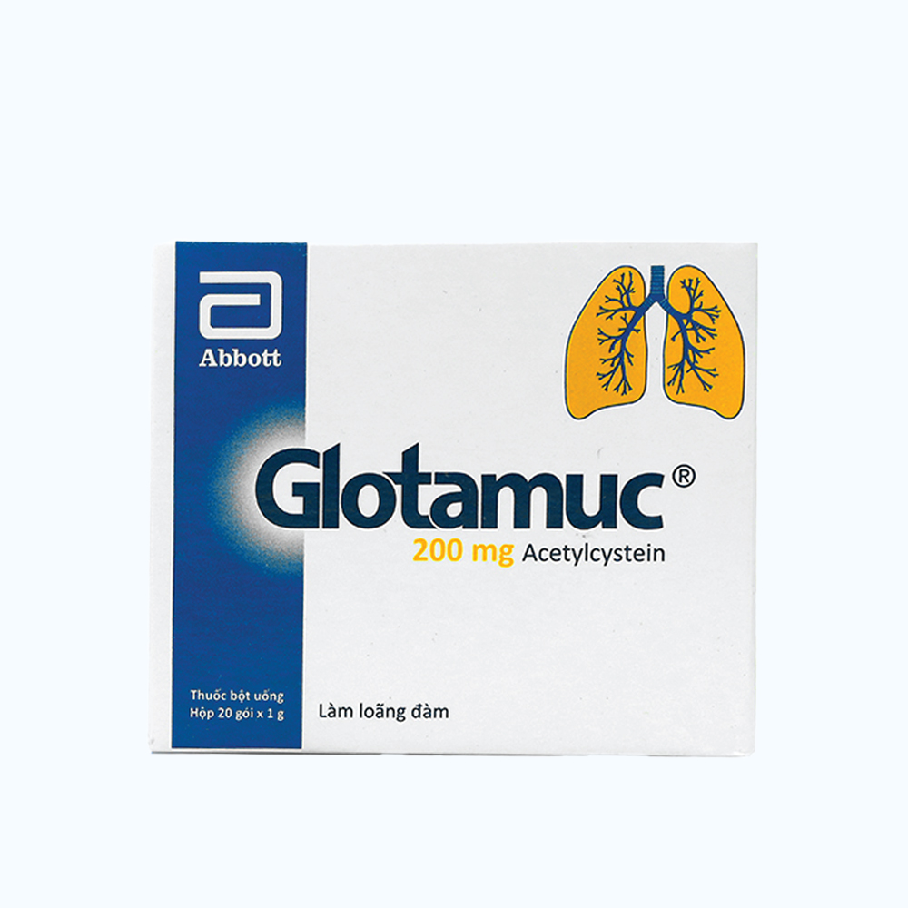 Viên nang Glotamuc 200mg hỗ trợ tan đờm trong hô hấp cấp và mạn tính (10 vỉ x 10 viên)