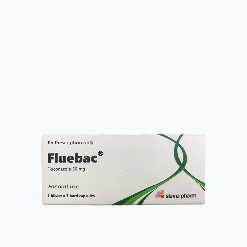 FLUEBAC 50mg SLAVIA PHARM (Hộp 1 vỉ x 7 viên)