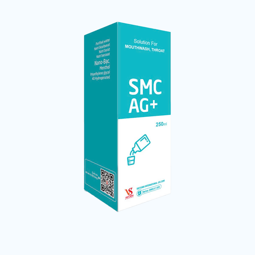 SMC Ag+ NSM Sat Khuan Rang Mieng, Ho Tro Giam Viem Hong Chai 250ml
