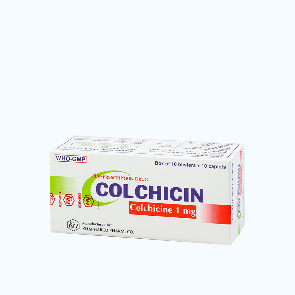Colchicin 1mg Khanh Hoa (10vi x 10vien)