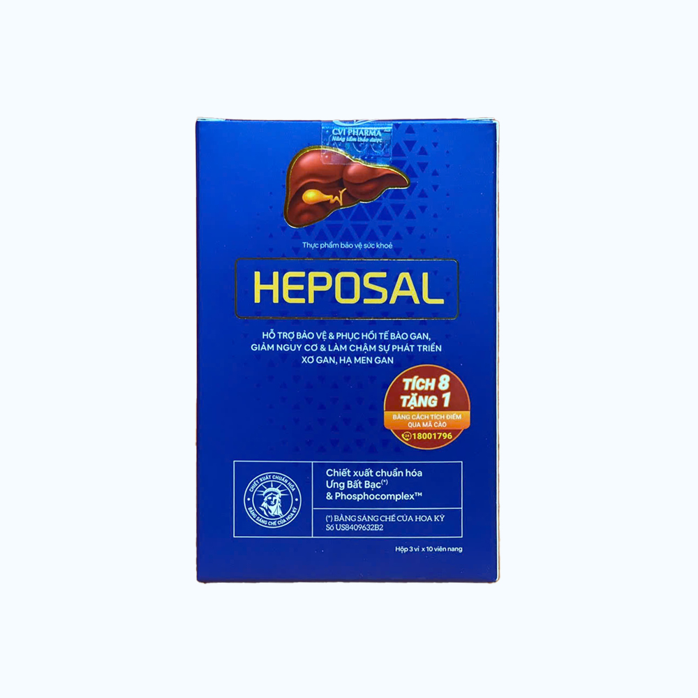 CVI HEPOSAL H.Tro Dieu Tri Viem Gan (Hop 3Vi x 10Vien)