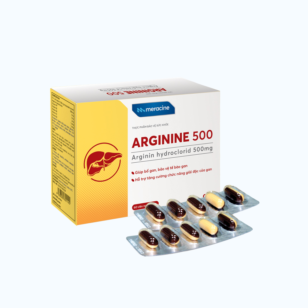 GN Arginine 500mg Ho Tro Gan (Hop 60Vien)