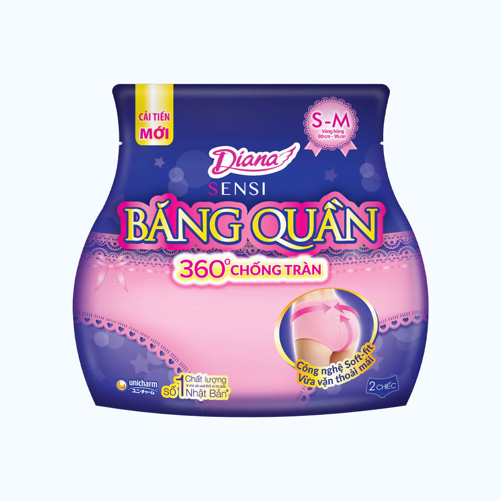 Diana BVS Bang Dem Dang Quan Super Night Size S-M (2 Chiec/Goi)