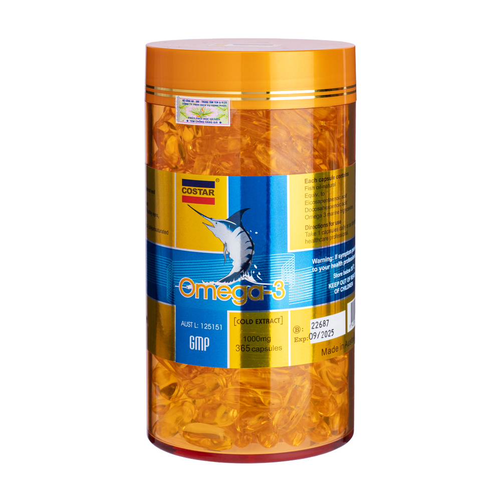 Costar Omega 3 Vien Uong Dau Ca 1000mg (Lo 365 vien)
