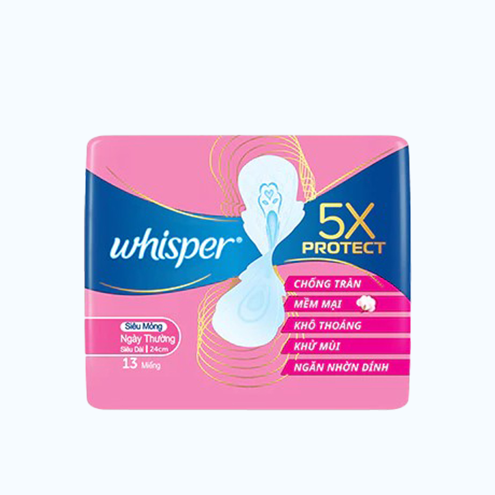 Whisper BVS 5x Bao Ve Sieu Mong 13sx12 - 24cm 13 Mieng