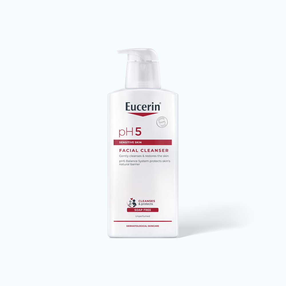 Eucerin Sua Rua Mat Diu Nhe Cho Da Nhay Cam Facial Cleanser PH5 400ml