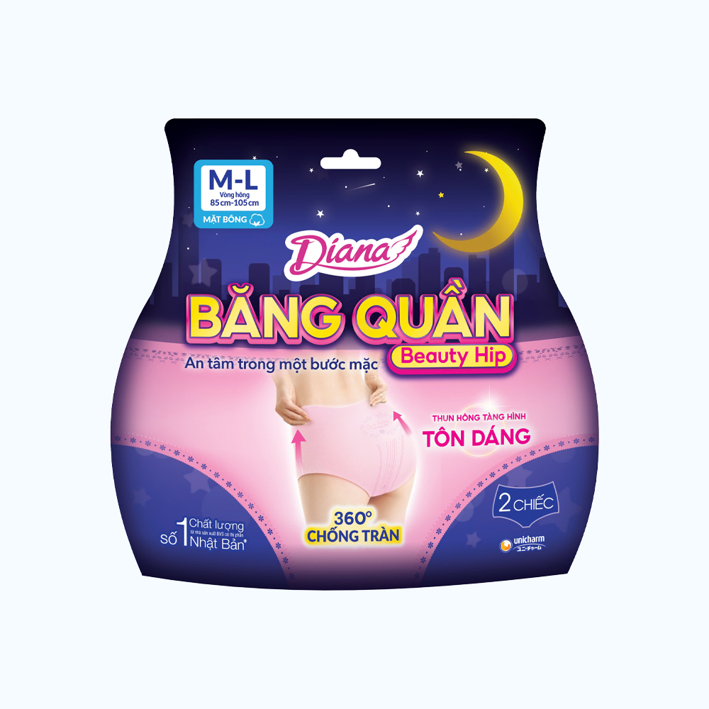 Diana BVS Bang Dem Dang Quan Super Night Size M-L (2 Chiec/Goi)