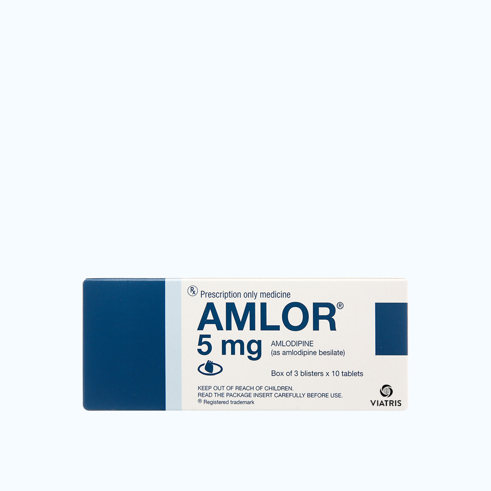 Amlor Tab 5mg (Vien nen)(3 Vi x 10 Vien)