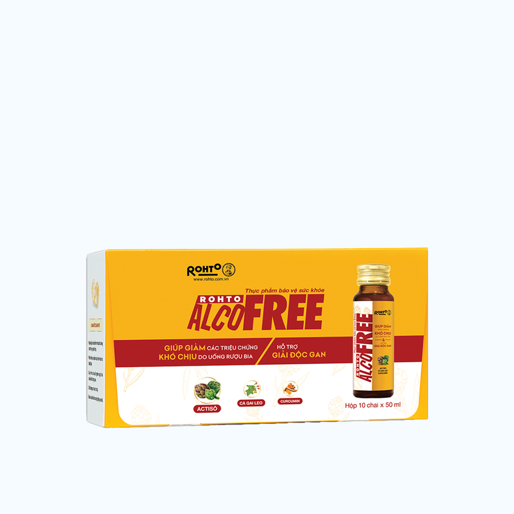 ROHTO Alcofree Thuc Pham Giai Ruou, Mat Gan 50ml (Hop 10 Chai)