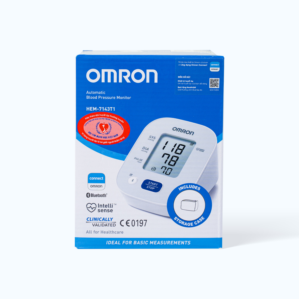 Omron May Do Huyet Ap Bap Tay HEM-7143T1 (bluetooth) (Hop 1 Cai)