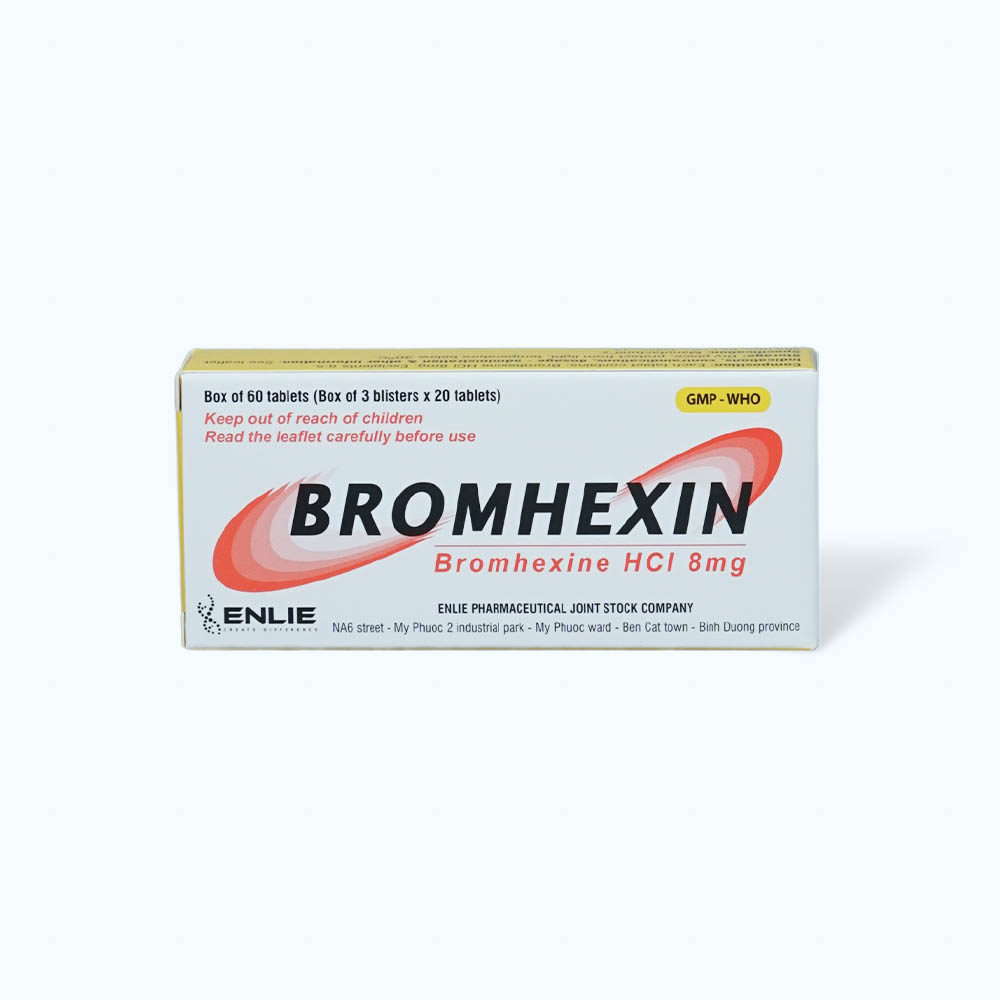 Bromhexin 8mg (3 vi x 20 vien)