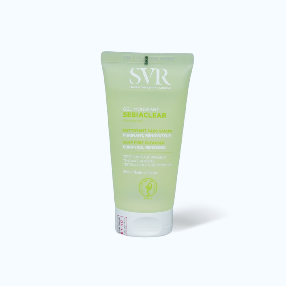 SVR Gel Rua Mat Khong Chua Xa Phong Sebiaclear Gel Moussant 55ml